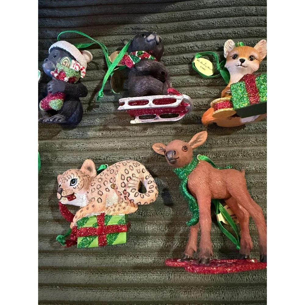 The‎ Danbury Mint Baby Animal Ornaments Collection Set Of 10 Christmas Holiday